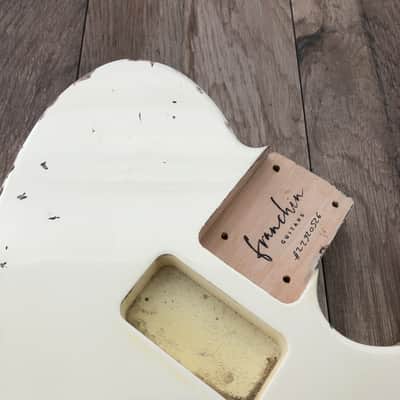 FRANCHIN Mars guitar body Relic Aged Vintage White 100% Nitro Lacquer Cracks TV Jones Pickups Alder T-Style Made in Italy - Stock piece #22920526 image 6