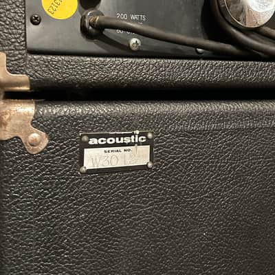 Acoustic 150 with Matching 6x10 Cabient 1970s - Black, Killer Head and Cabinet Combo! image 9