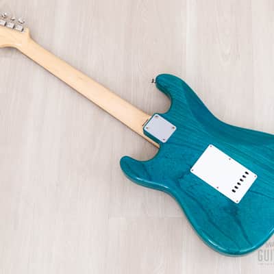 2012 Fender '62 Stratocaster ST62/ASH/MH Transparent Blue + Headstock Near-Mint, Japan MIJ image 12