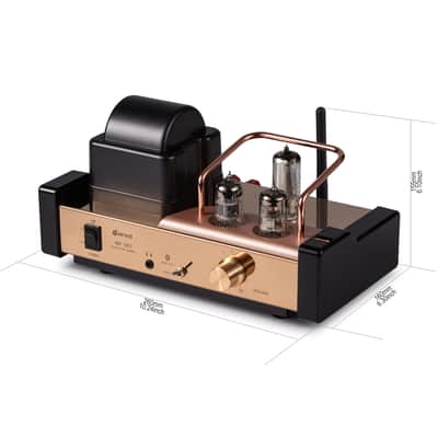 Dared mp5bt - Hybrid Tube Amplifier USB/DAC, Bluetooth Input, Headphone Output, Output Power 25 watts image 7