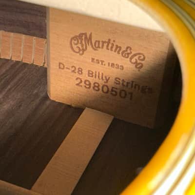 Martin D-28 Billy Strings Dreadnought Acoustic Guitar w/ Hardshell Case and Free Pro Setup image 8