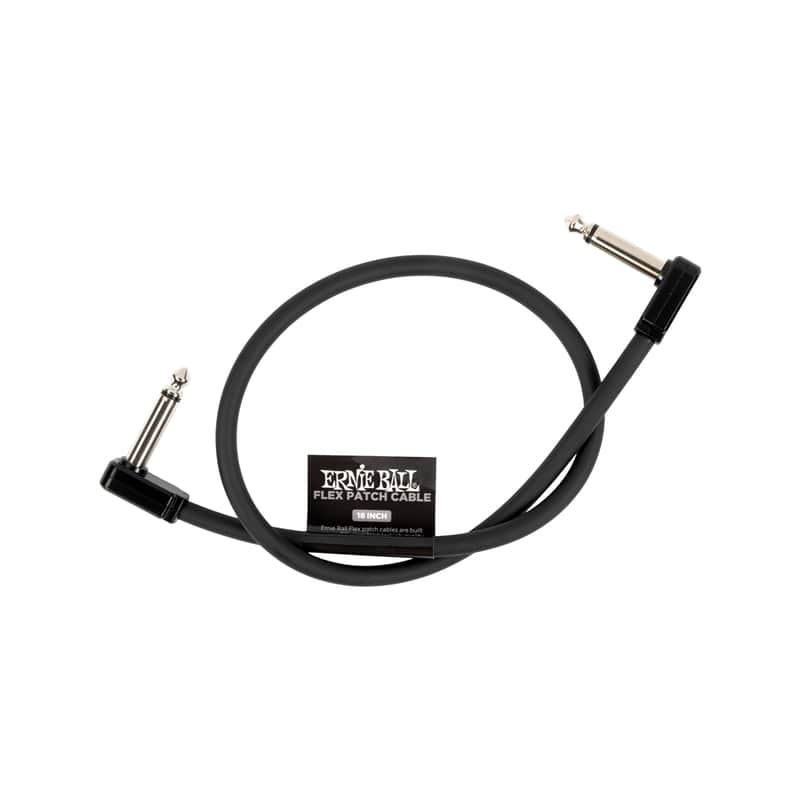 Ernie Ball 6441 Flex Patch Cable Black 46 Cm image 1