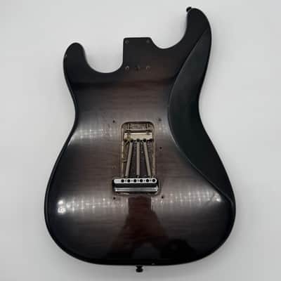 Fender Custom Shop Loaded Custom Stratocaster Body Made for Tom Rundgren 1992 - Flamed Maple Charcoal Burst image 18