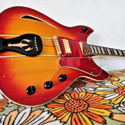 ONG Blues Guitar Muddy 2000 - Cherry Sunburst image 7