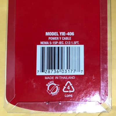Hosa YIE-406 Power Y Cable Dual IEC C13 to NEMA 5-15P image 3