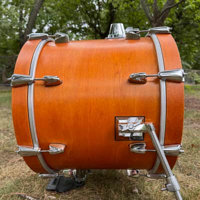 Yamaha Custom Absolute Bop Jazz Drum Set 10x7, 12x8 toms , 14x14 floor, 18x14 Vintage Natural Maple bass, Birch toms Gold badge MIJ image 24