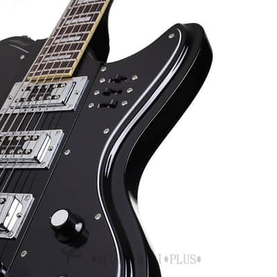 Schecter Ultra-VI Left Hand Baritone Electric Guitar - Gloss Black - 3165 - 81544701424 image 3