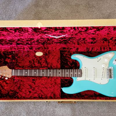 Fender Masterbuilt '59 Reissue Stratocaster Journeyman Relic Brazilian Fretboard - Greg Fessler - 7.2 lbs - Seafoam Green image 12