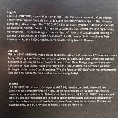Beyerdynamic T 90 Chrome Special Edition 2014 - Chrome/Black image 11