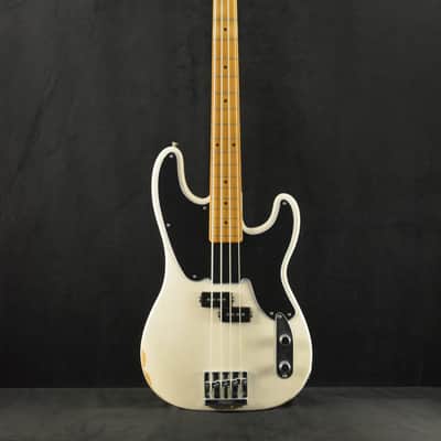 Fender Mike Dirnt Road Worn Precision Bass Maple Fingerboard White Blonde image 2