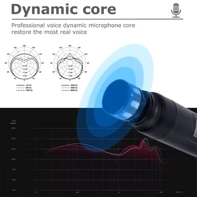 Professional 2-Channel UHF Wireless Dual Microphone System – Handheld Cordless Mics for Karaoke, Live Performances & Events image 5