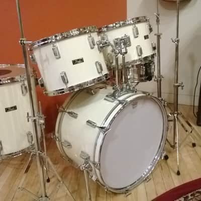 70s Pearl Fiberglass Shell drum kit w/ original hardware and cases! image 1