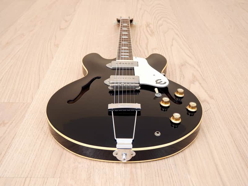 1992 Epiphone Casino Vintage Reissue Electric Guitar Ebony P-90