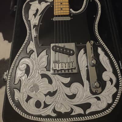 1997 Fender Telecaster American Standard w/Waylon Jennings-style Custom Leather Cover/Wrap & Hard Case image 8