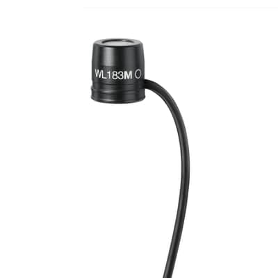 Shure WL183M Omnidirectional Low-Profile Lavalier Microphone, Black, TQG Connector image 1