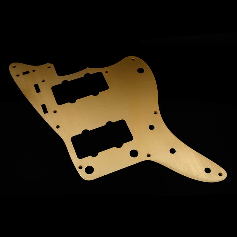HERAD 9-hole Jazzmaster Pickguard. Gold Anodised Aluminium. 58/59 style. Anodized Scratchplate. image 1