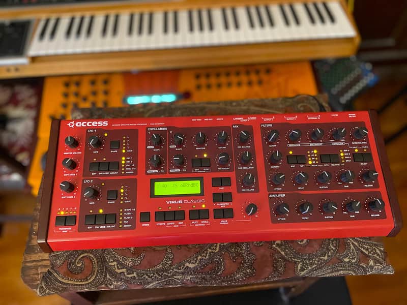 Access Virus Classic Desktop Digital Synthesizer 2002 - Red / Black image 1