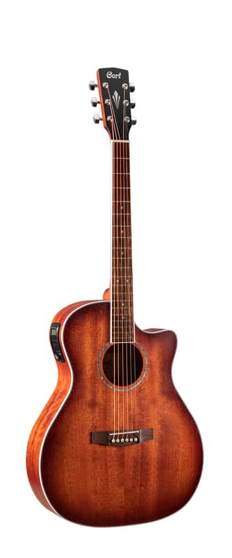 Cort GAMEDXMOP Grand Auditorium Venetian Cutaway All Mahogany 6-String Acoustic-Electric Guitar image 1