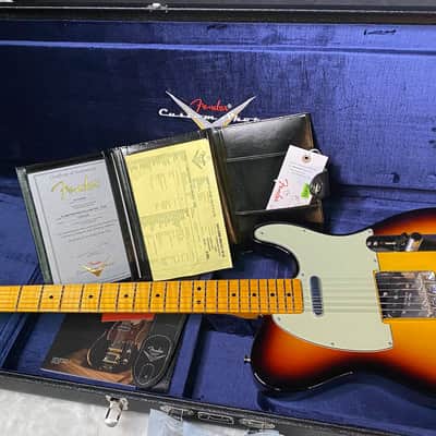 NEW! Fender Custom Shop Flamethrower Telecaster Custom - NOS - Modern Specs - Texas Special Pick-Ups - AAAA Flamed Neck - 3-Tone Sunburst - Authorized Dealer - 7.55lbs - G07106 image 15