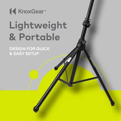 Knox Gear Air Cushion Tripod Speaker Stand - Adjustable Up to 6 Feet, Heavy Duty Universal Support - Standard 35mm Mount Holder for Studio, DJ Events, Music Performance - Easy to Setup image 3