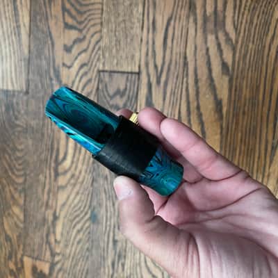 Arnold Montgomery (AM) Hard Rubber Alto Sax Mouthpiece Luna 7 - Blue Marble image 13