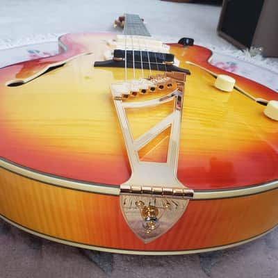 D'Angelico Excel EX-59 17" Hollow Body - Stairstep Tailpiece | Flame Maple Sunburst image 6