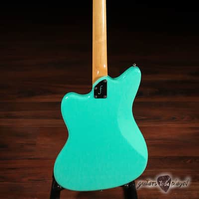 Fano JM6 Oltre Humbucker-Mount TV Jones PowerTron Guitar w/ Bag – Seafoam Green image 7