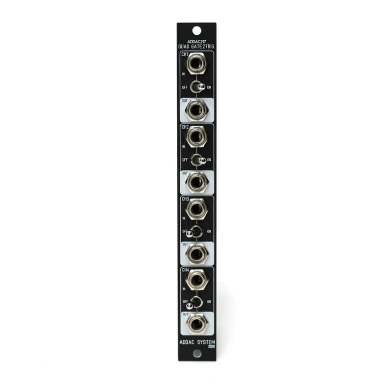 ADDAC System ADDAC217 Quad Gate to Trigger 2019 - Black image 1