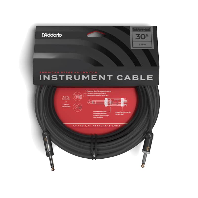 D'Addario Planet Waves American Stage KS (Muting Plug) 30' Instrument Cable image 1