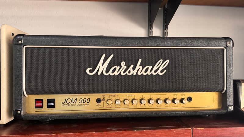 Marshall JCM 900 Model 4100 Hi Gain Dual Reverb 2-Channel 100-Watt Guitar Amp Head 1990 - 1999 - Black image 1