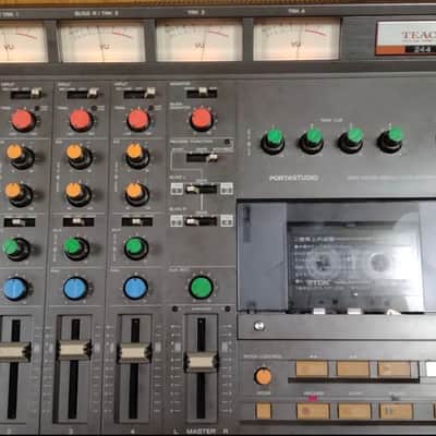 TASCAM 244 Portastudio 4-Track Cassette Recorder 1980s Brown image 1