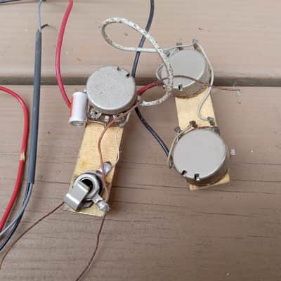 Vintage 1960's Framus Star Bass Wiring Harness! Pots, Jack, Switches! image 5