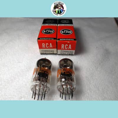 1960's RCA 12ATT7WA Command Black Plate Tubes 6BQ5 12AT7 ECC81 "New in Box Super Strong Match Pair Tubes" 120% LiFe! The Best Sounding 12AT7 & Extremely Rare For Guitar Bass & Hi Fi Amps! #57 image 1
