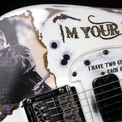 Custom Painted and Upgraded Ultra Rare (MIK) Mid 80's Arbor T-516 Guitar - Aged and Worn With Custom Graphics and Matching Pickguard image 8