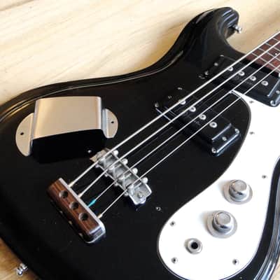 1970s Mosrite Firstman Vintage Electric Bass Guitar Black Mark I Japan Avenger image 8