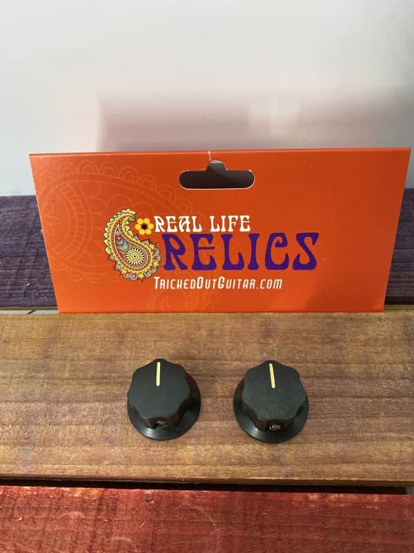 Real Life Relics  Aged Black Jaguar® Mustang® Knobs (Set of 2)    [H6] image 1