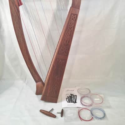 Roosebeck Heather Harp 22 Strings Chelby Tuning Levers Knotwork Design Discounted! image 4