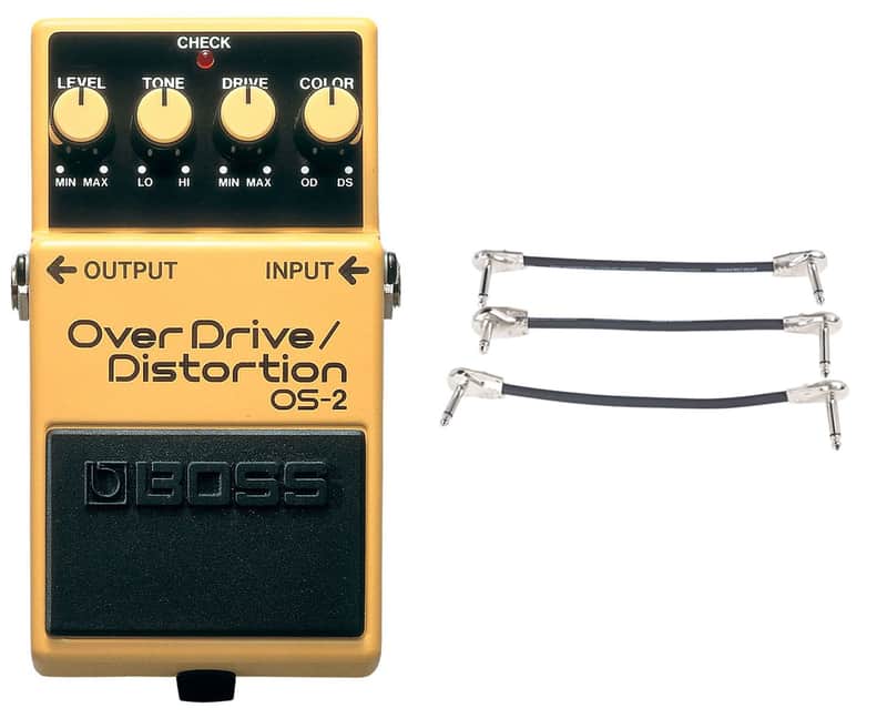 Boss OS-2 Overdrive & Distortion + Gator Patch Cable 3 Pack image 1