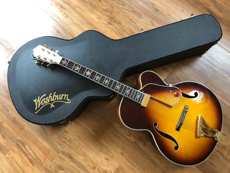 Washburn J-10 Orleans Hollowbody Jazz Guitar Sunburst w Original