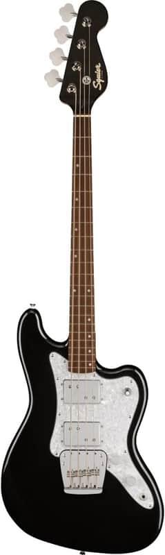 Squier Paranormal Rascal Bass HH Metallic Black Short Scale 4-String Elec image 1