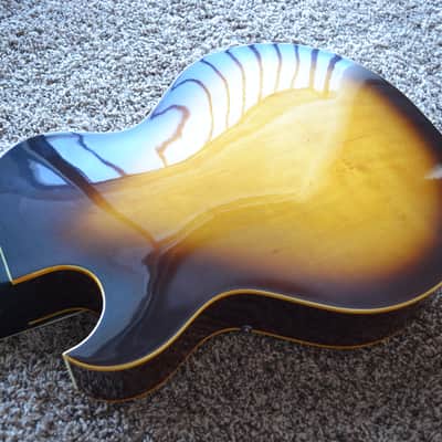Vintage 1976 Aria Pro II EA 650 SB Guitar Sunburst ES-175 Jazz Guitar 16" Body image 5