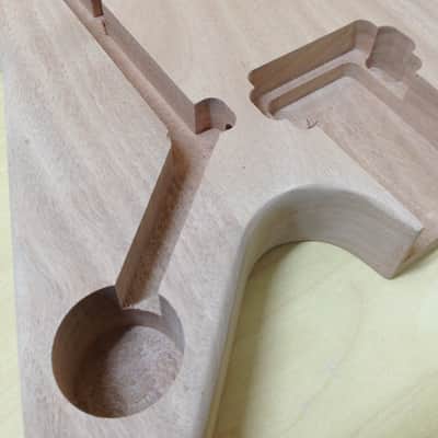 E1958 Explorer Style Electric Guitar DIY Kit,Complete No-Soldering,Mahogany Body image 8