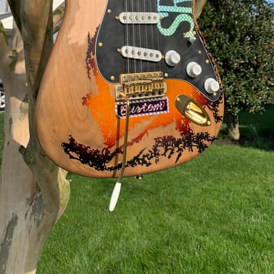 SRV Number One #1 Relic Strat Replica - Custom Licensed & Hand-crafted w/ FREE Gator Hard Case image 9