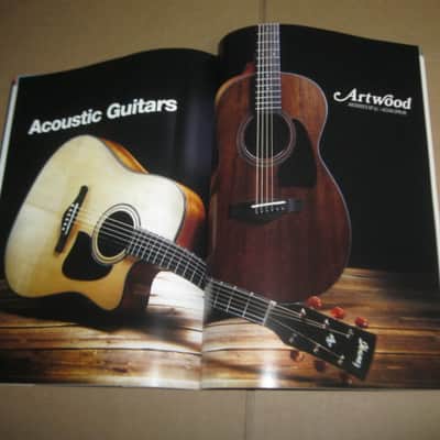 very lightly handed, near A+ genuine Ibanez 2013 Full Line Catalog (114 total pages) + a one page Amendments sheet (states "For Authorized Dealers Only") Color Pictures and B & W Text, Thin Quality Paper, Semi-Gloss Sheen, CATALOG - L: 11" x W: 8 & 1/4" image 17