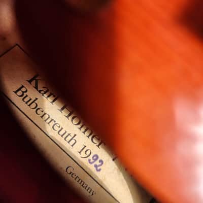 Karl Hofner Violin Model 7- 4/4 Full size, Concord case, D'addario tuner, Kun chin rest, K.Holtz. FG bow image 20