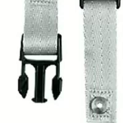 DiMarzio ClipLock Quick Release Guitar Strap 2 Inch Nylon, White image 2