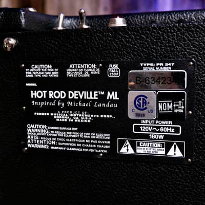Fender Hot Rod DeVille ML 212 Michael Landau Signature 2-Channel 60-Watt 2x12" Guitar Combo w/ Footswitch image 13