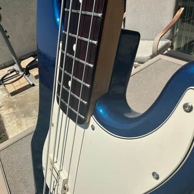 Video! Custom Fender Standard Precision Bass Blue image 5