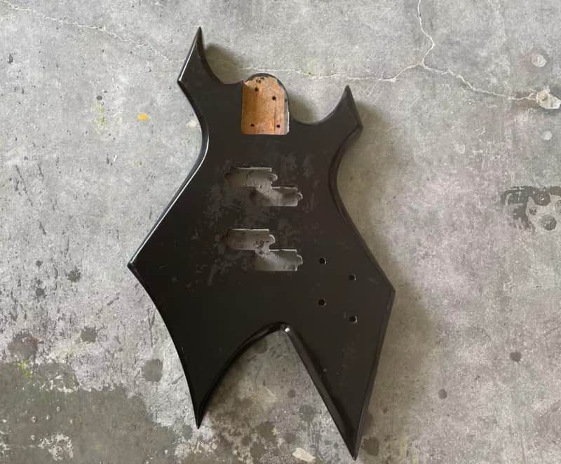 Custom DIY Project Black 4 Warlock Style String Bass Body image 1