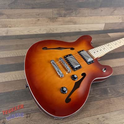USED - Squier Affinity Series Starcaster Deluxe Semi-Hollow, Sienna Sunburst image 7